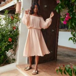 PENELOPE CHILVERS Biarritz Buckle Sandals in Camel