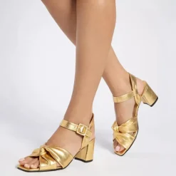 PENELOPE CHILVERS Infinity Metallic Sandal in Gold