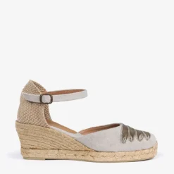 PENELOPE CHILVERS Low Mary Jane Dali Espadrilles in Putty