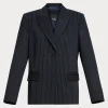 PERSONA BY MARINA RINALDI Nabil Milano Knit Fabric Blazer in Ultramari