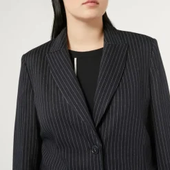 PERSONA BY MARINA RINALDI Nabil Milano Knit Fabric Blazer in Ultramari
