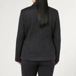 PERSONA BY MARINA RINALDI Nabil Milano Knit Fabric Blazer in Ultramari