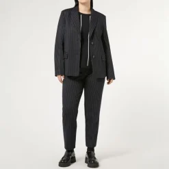 PERSONA BY MARINA RINALDI Nabil Milano Knit Fabric Blazer in Ultramari