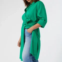 PERSONA BY MARINA RINALDI Finanza Midi Dress in Green