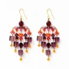 PHILIPPA KUNISCH Chime Earrings in Purple/Orange/Pink