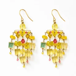 PHILIPPA KUNISCH Chime Earrings in Green/Pink