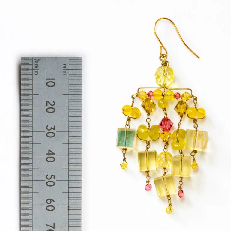PHILIPPA KUNISCH Chime Earrings in Green/Pink