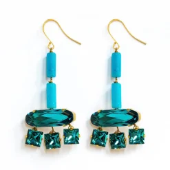PHILIPPA KUNISCH Lotus Earrings in Blue