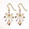 PHILIPPA KUNISCH Small Leaf Earrings in Purple Mix