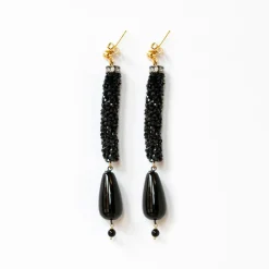 PHILIPPA KUNISCH Tube Earrings in Black