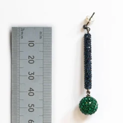 PHILIPPA KUNISCH Tube Earrings in Blue/Green