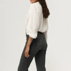 PIESZAK Wiona Bib Shirt in White