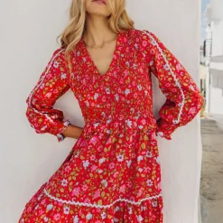 PINK CITY PRINTS Mia Dress in Poppy Meadow