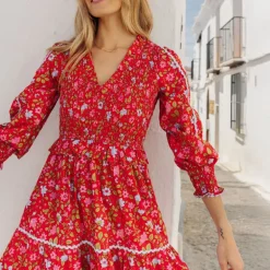 PINK CITY PRINTS Mia Dress in Poppy Meadow