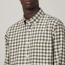 Pitt Shirt in Green & Natural | Collen & Clare