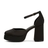 Priscilla Ankle Strap Heels in Black | Collen & Clare