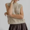 PROJECT AJ117 Aggie Summer Knit Vest in Sand