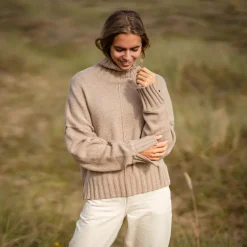 Reese High Neck Jumper in Sand Storm | Collen & Clare