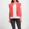 RINO & PELLE Elona Short Waistcoat in Hot Coral