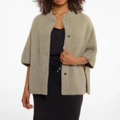 RINO & PELLE Isra Cape in Dusty Khaki