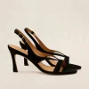 RIVECOUR Sandal 798 Suede Heel in Black