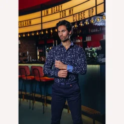 Rock & Roll Tattoo Shirt in Navy | Collen & Clare