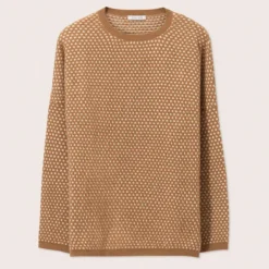 ROSSO35 Textured Waffle Knit in Camel