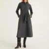 ROSSO35 Wool Flannel Dress in Dark Grey