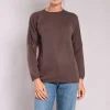 Round Neck Jumper in Chocolate | Collen & Clare
