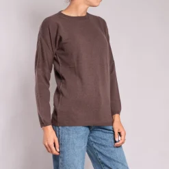 Round Neck Jumper in Chocolate | Collen & Clare