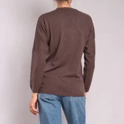 Round Neck Jumper in Chocolate | Collen & Clare