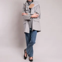 S MaxMara Fedora Sweater in Medium Grey