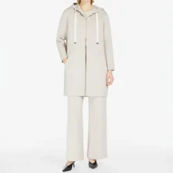 S MAXMARA Zurca Viscose Jersey Jacket in Ecru