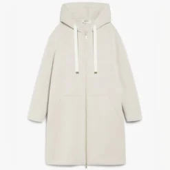 S MAXMARA Zurca Viscose Jersey Jacket in Ecru