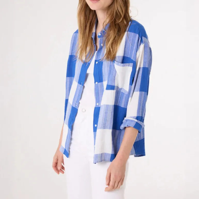 SACRECOEUR Elisa Shirt in Blue Check