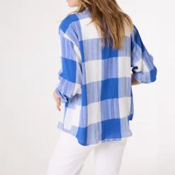 SACRECOEUR Elisa Shirt in Blue Check