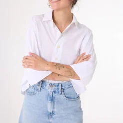 SACRECOEUR Jodie Boxy Shirt in White