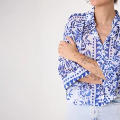 SACRECOEUR Laelia Shirt in Blue Mix