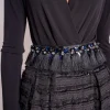 SARA ROKA Black Diamond Tassel Belt