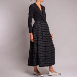 SARA ROKA Jillian85 Maxi Dress in Black