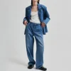 SECOND FEMALE Everly Denim Jeans in Blue Denim