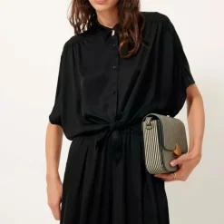 SESSUN Alfassa Night Tied Blouse in Black