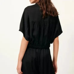 SESSUN Alfassa Night Tied Blouse in Black