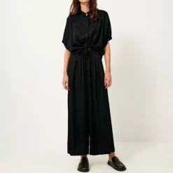 SESSUN Isla Night Wide Leg Elastic Pants in Black