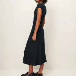 SESSUN Nea Buttoned Midi Dress in Moonless