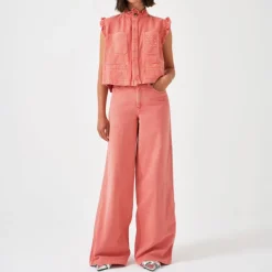 SEVENTY & MOCHI Dear Bay Jean in Mineral Red