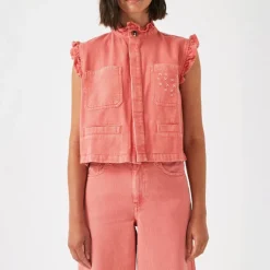 SEVENTY & MOCHI Dear Pablo Waistcoat in Mineral Red