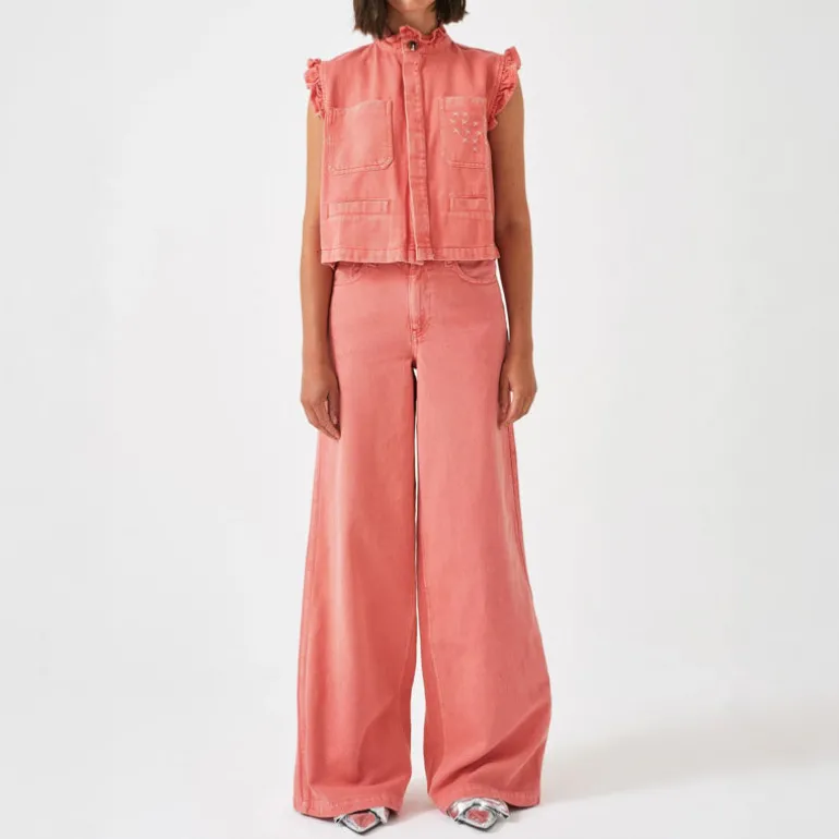 SEVENTY & MOCHI Dear Pablo Waistcoat in Mineral Red