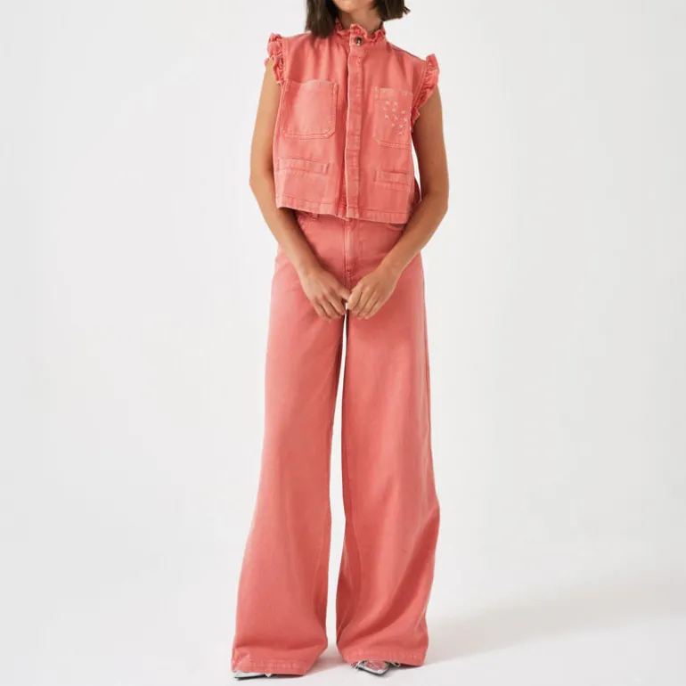 SEVENTY & MOCHI Dear Pablo Waistcoat in Mineral Red