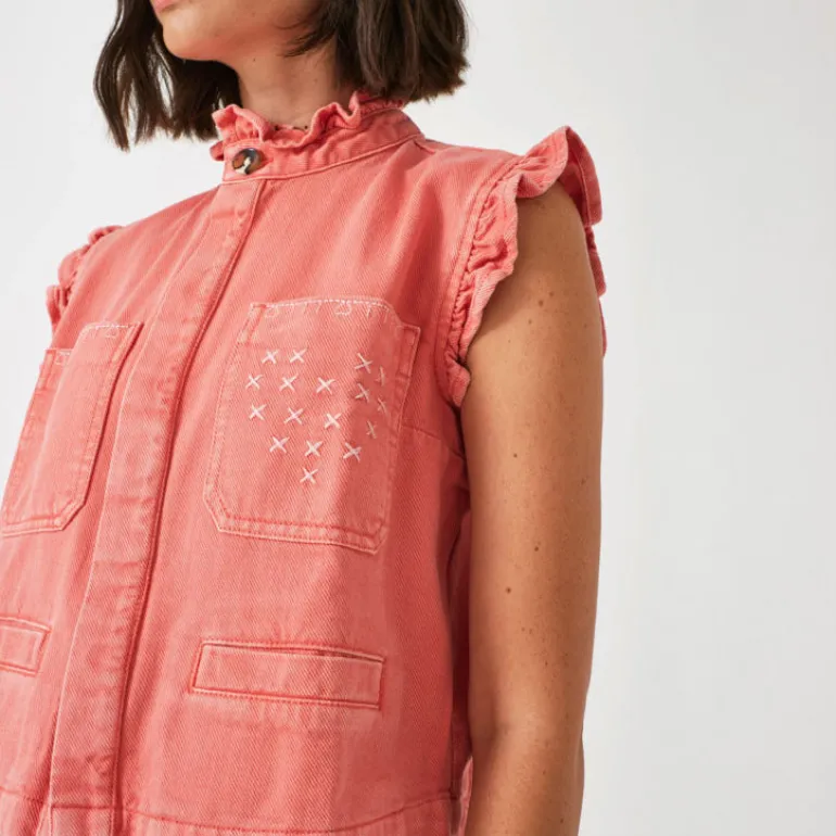 SEVENTY & MOCHI Dear Pablo Waistcoat in Mineral Red